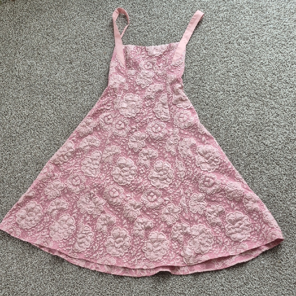 JJ's House Blush Floral Lace Dress